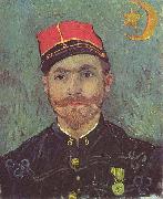 Vincent Van Gogh Portrait of Paul-Eugene Milliet, Second Lieutenant of the Zouaves oil on canvas